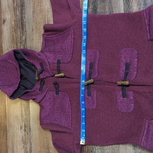 Patagonia Better Sweater Icelandic Coat Size XS Hooded Long Line in Oxblood Red - Picture 13 of 14
